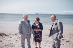 Groom and best man arrive at Micro Wedding in Argyll